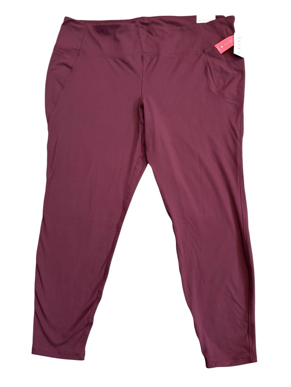 Burgundy Active Capri Leggings